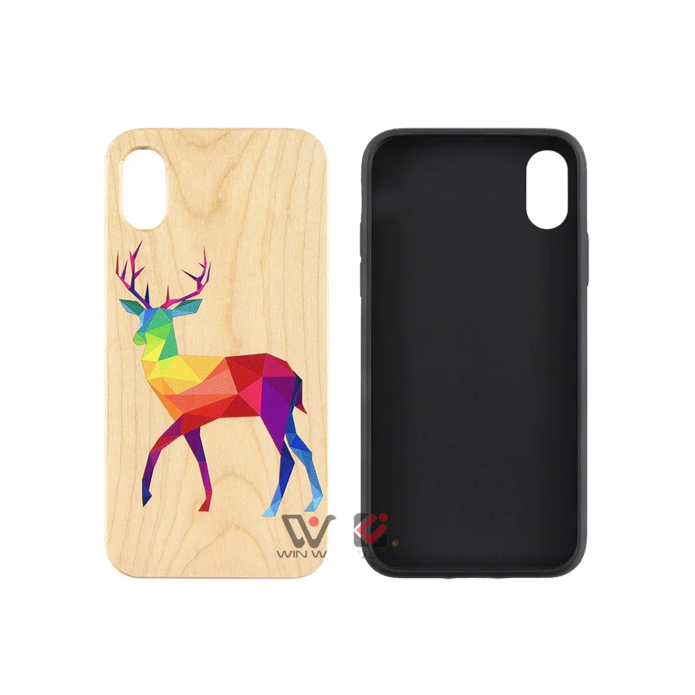 

Natural Wooden Hot Sale Phone Case Wholesale Maple Custom Phone Cover With Package, Original wood color
