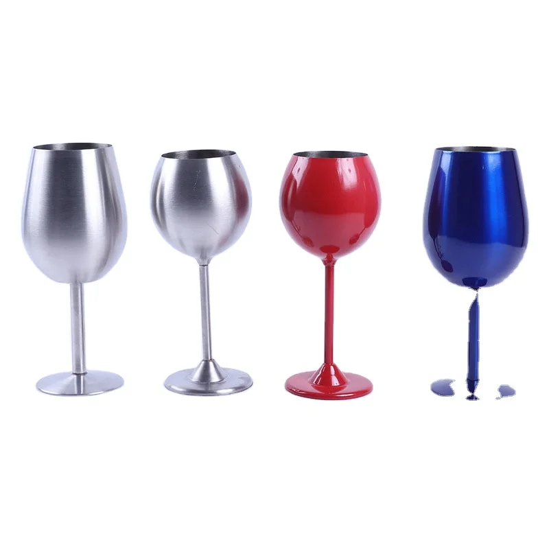 

Stainless Steel Party Champagne Glass Beer Metal Red Wine Goblet
