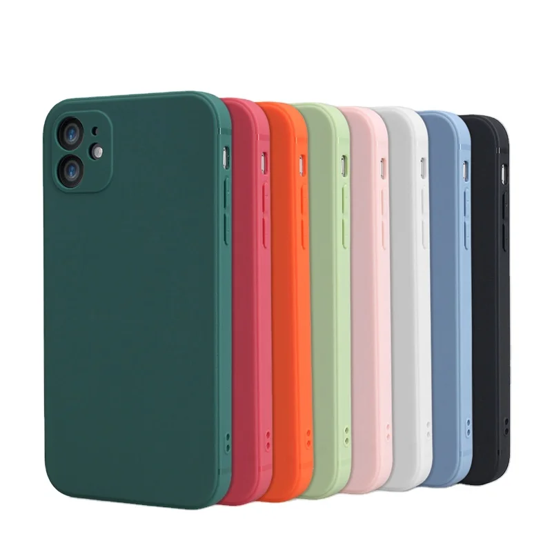 

52 colors Liquid Silicone Rubber phone cover for iPhone case fundas para celulares phone case for iphone 12, Muti