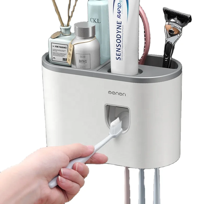 

Creative single-cup lazy automatic toothpaste squeezer sticky toothbrush rack bathroom mouthwash cup toothbrush box set