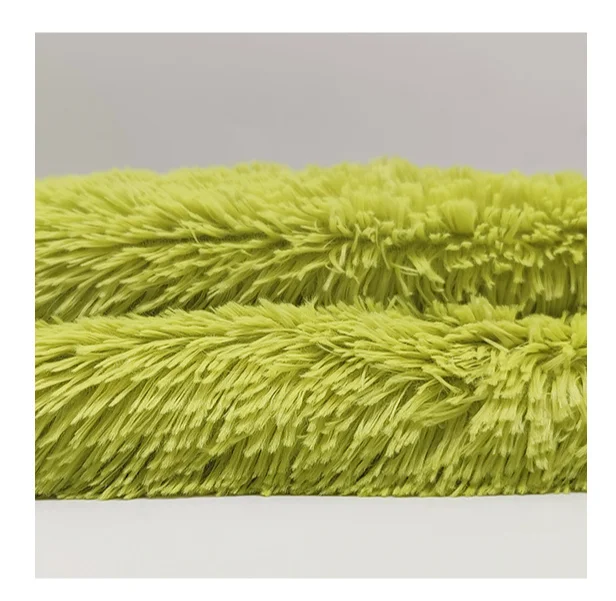 

100% Polyester Soft 40mm Single Side Long Pile PV Plush Korean Polyester Faux Fur Fabrics for Carpet Blanket Toy Home Textile