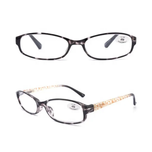 

Wholesale Women's Slim Oval Reading Glasses frame Spring Hinges Print Ladies Fashion Readers for Women, Customize color
