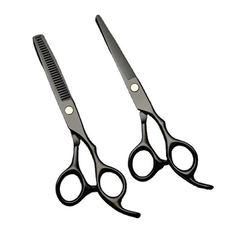 

SL-01 Professional Razor Edge Barber Thinning Texturizing Scissors Shears Set 6 Inches Hair Cutting Scissors Kit, Black