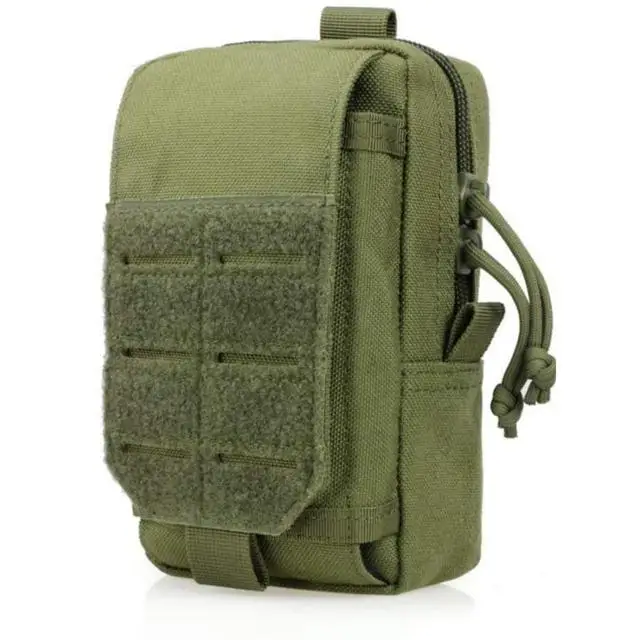 

Molle Tactical Mobile Phone Bag EDC Fanny Pack For Hunting Tools Accessories Vest Mobile Phone Work Tool Pack, Black green khaki