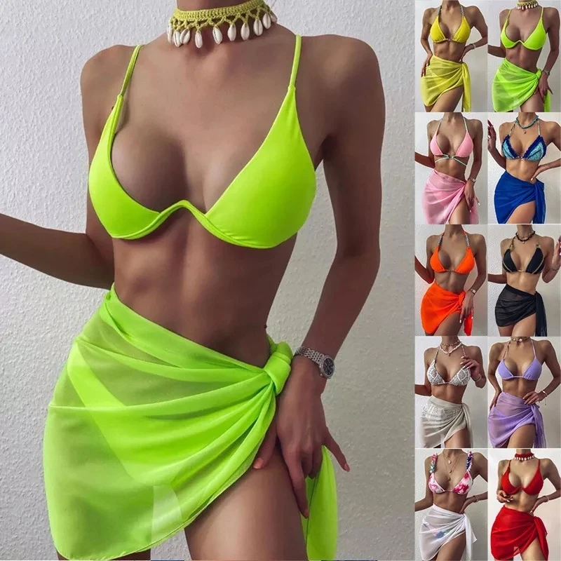 

Sexy Women Chiffon Swimwear Pareo Scarf Cover Up Wrap Sarong Beachwear Candy color Bikinis Cover-Ups Skirts new Beach Cover Ups, Can be customized