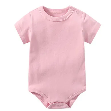 

Wholesale Blank Newborn Baby Girl Boy Clothes 70% bamboo 30% cotton infant grow Solid Color Short Sleeve baby bodysuit, Picture shows