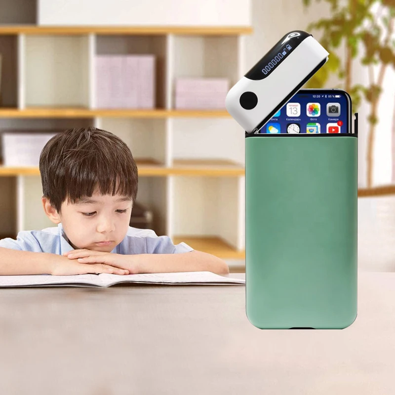 

Safe Box Phone Safe Lock Storage Box Timer Locker Safe Lock Cigarette Case Portable Smart Timer Time Telephone Lock Box Timer, Green/pink/blue