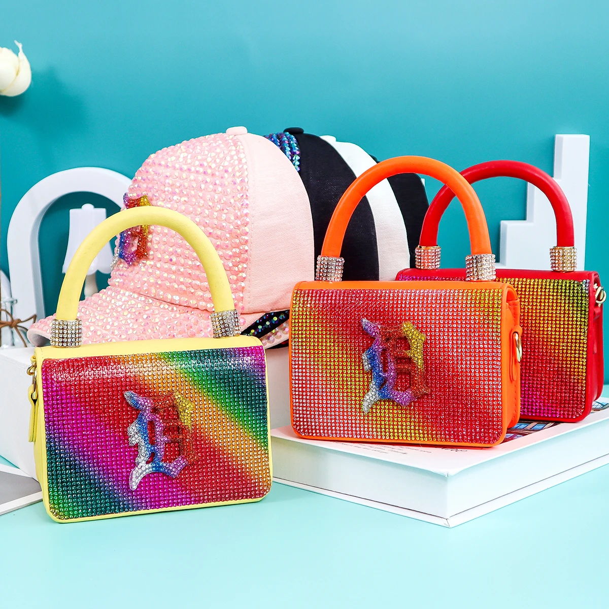 

Wholesale 2021 mini sling bag luxury evening hand bag women's handbags, 24 colors