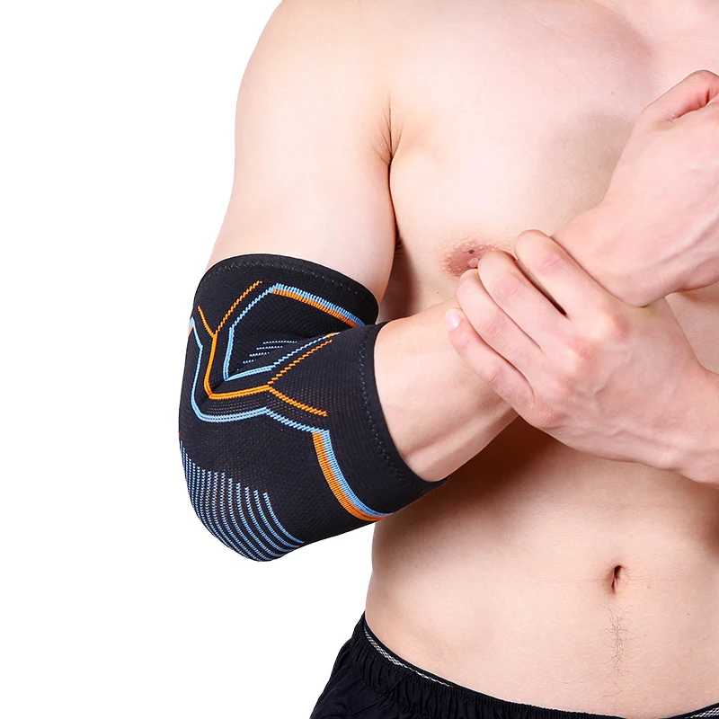 

Sports Protection Elbow Pad Support Sleeve Adjustable Arm Compression Brace Strap, Black or customized