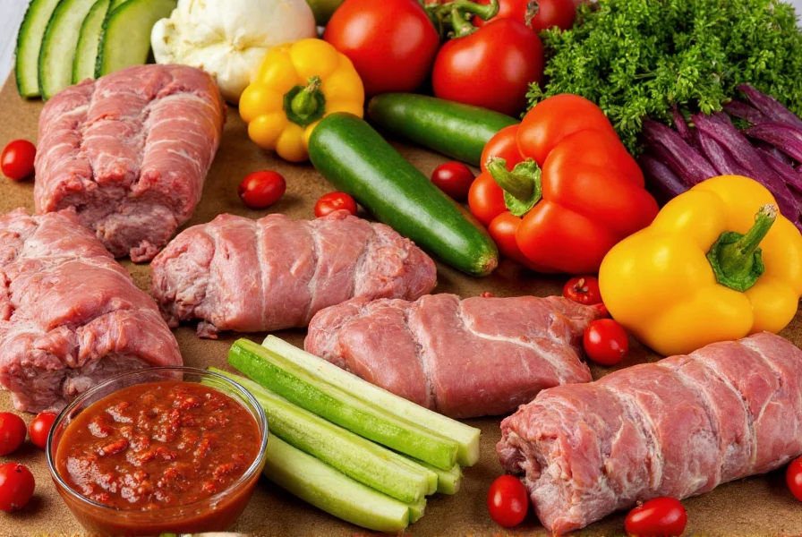 Bunte Gemüse und mageres Fleisch für low calorie chili