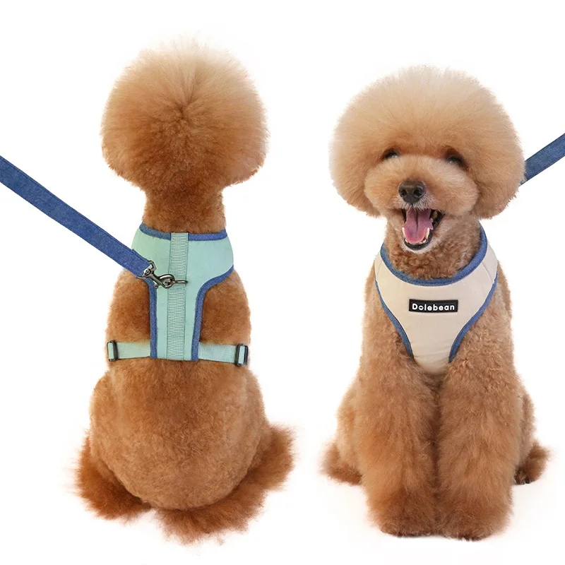 

High Quality Pet Sports Chest Strap Solid Color Dog Leash Pet Vest Explosion-Proof Chest Back Suit Dog Harness, 4 colors