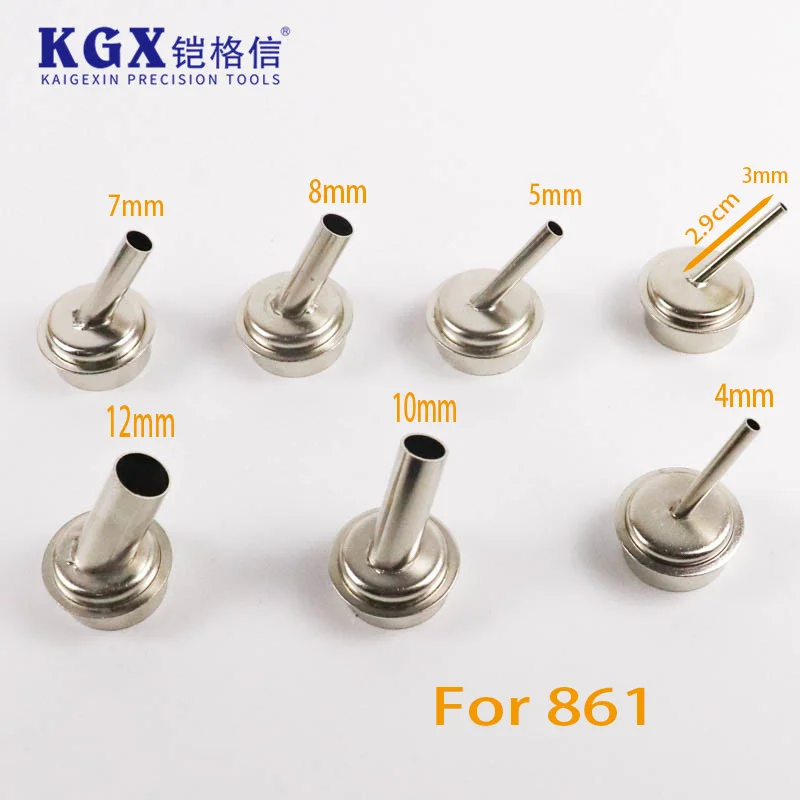 3mm 5mm 8mm 10mm 45° Bent Curved Hot Air Gun Nozzle for 861DW G3