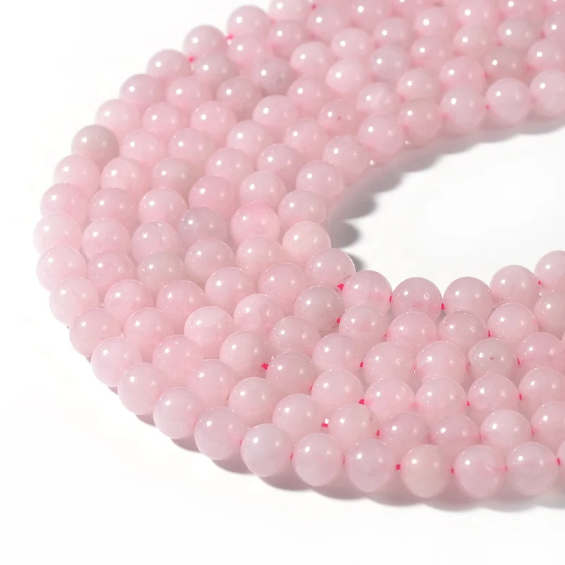 

Cliobeads wholesale pink rose quartz crystal loose gemstone natural stones 8 mm round beads for jewelry making