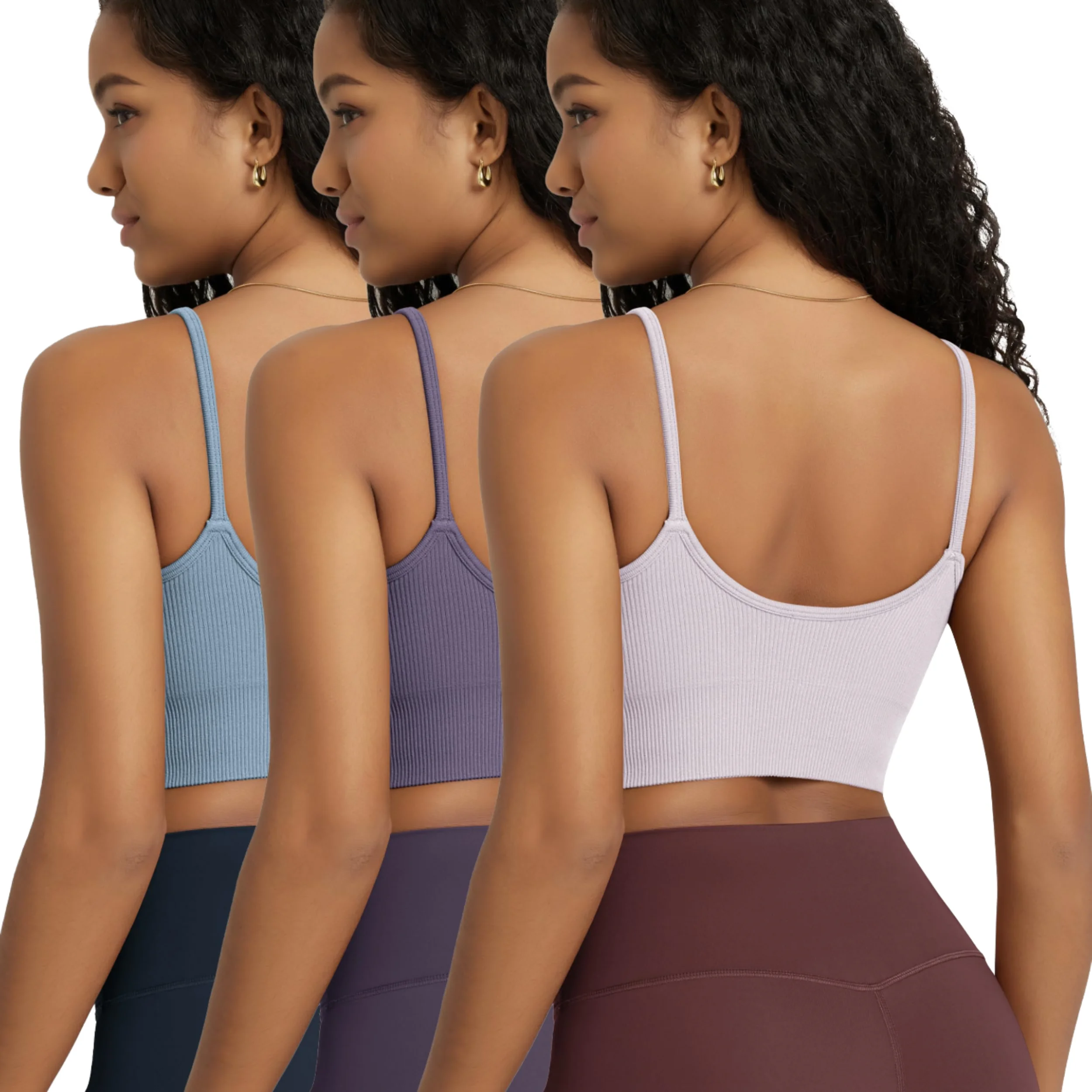 Light Support无缝工艺无Bra Pads Sports Bra