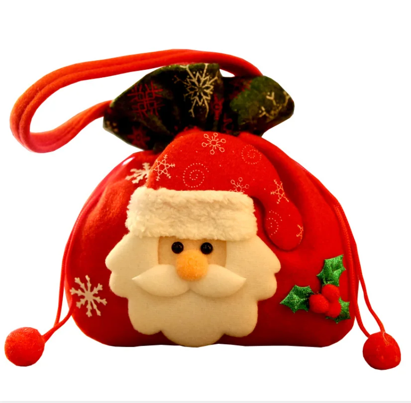 

Christmas Children's Apple Bag Children's Candy Gift Bag Christmas Snowman Santa Claus Decorated Cookie Bag YGC-352
