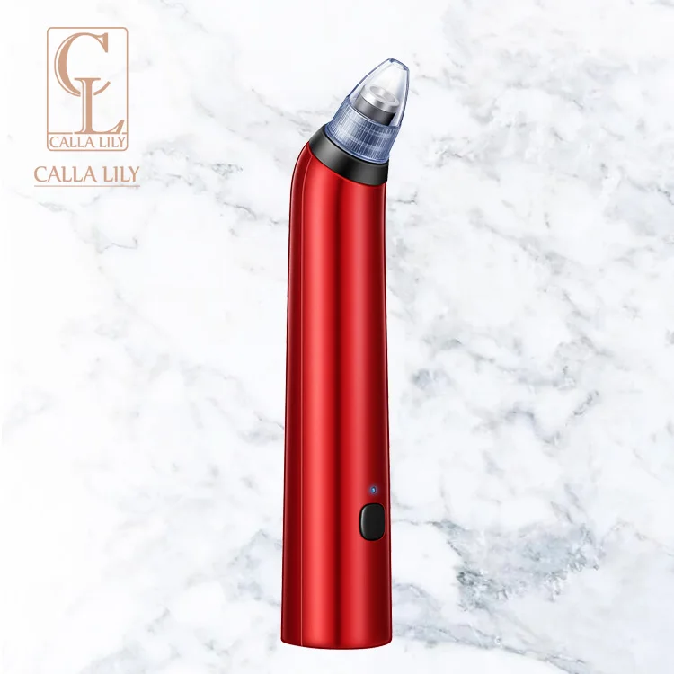 

Usb Black Dot Face Massager Blackhead Remover Pore Vacuum Extractor, Black;red