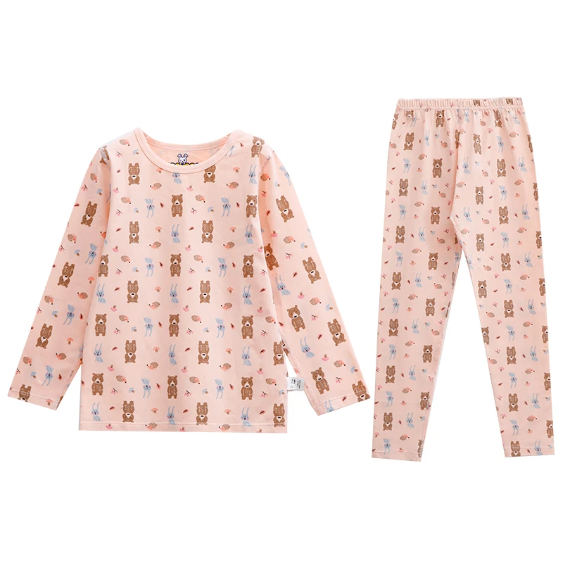 

Factory Customization Teen Long Sleeve Anti-Static Little Girl Cute Kids Sleepwear Pajama Set