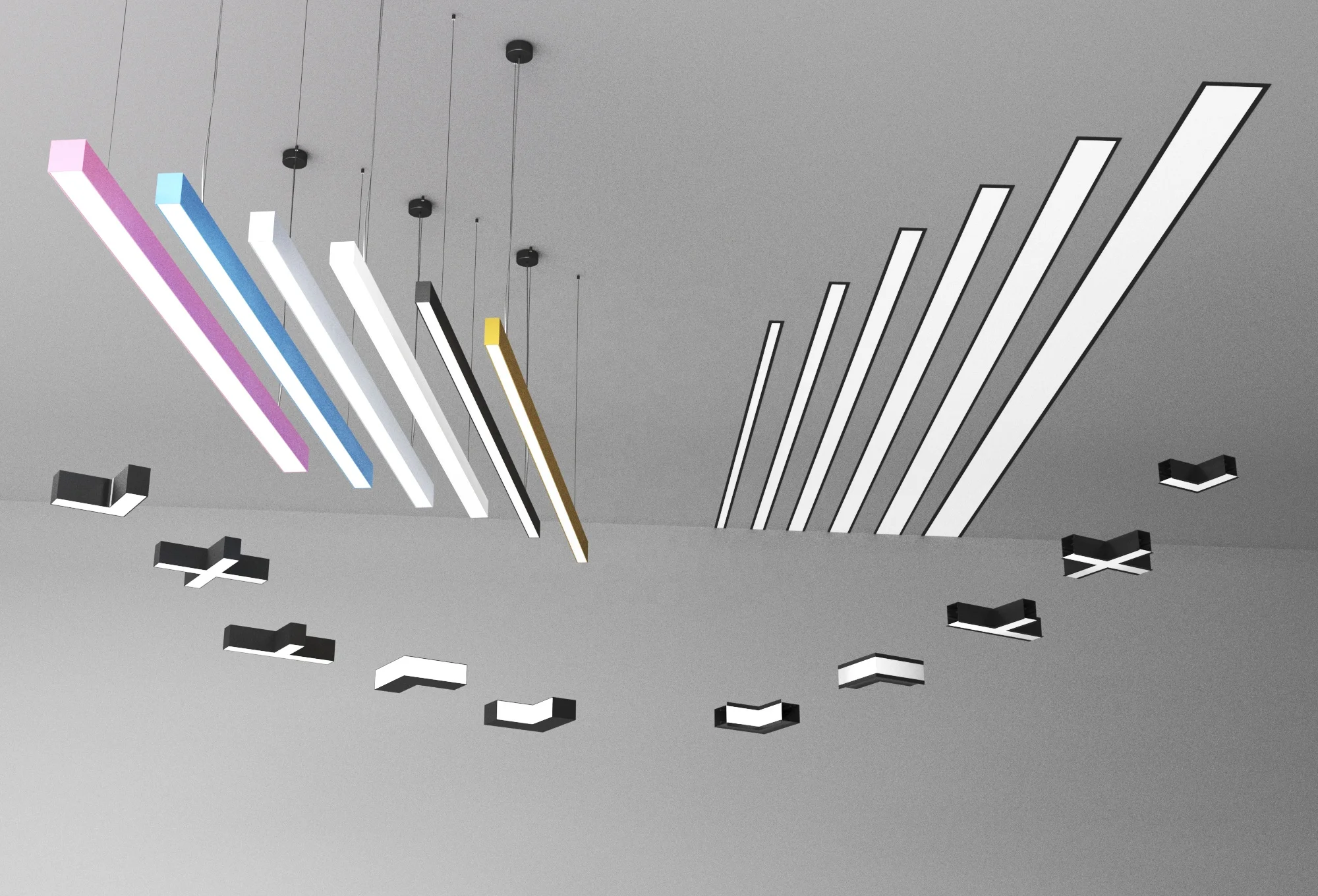 
HLINEAR Black Aluminum Wire Hanger Holders Suspension Wire Pendant Light 