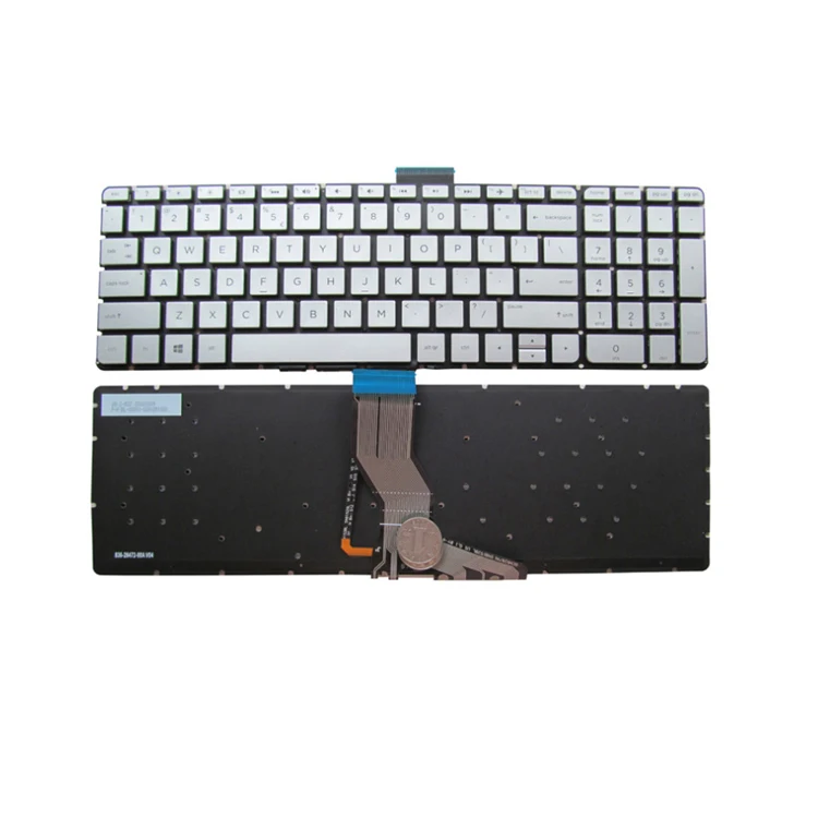 

HK-HHT Replacement laptop keyboard for HP 15-AW 15-AU silver US keyboard