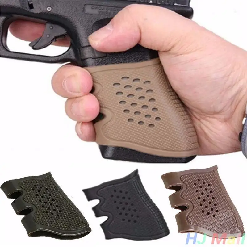 

Fyzlcion Tactical Pistol Rubber Grip Anti Slip Glove for Glock 17 19 20 21 22 23 31 32, Black