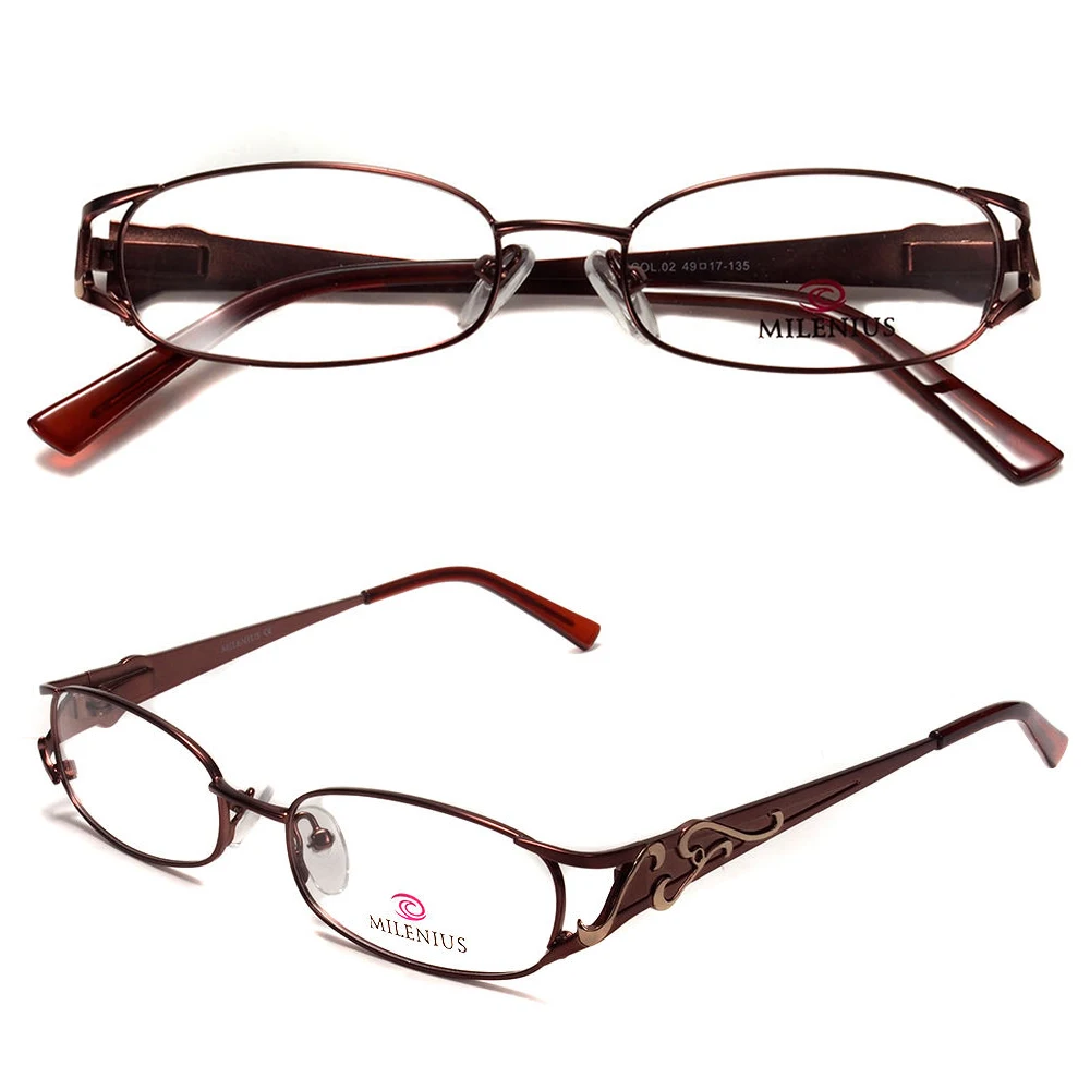 

Factory Clearance High Quality Square Full Rim Metal Frame Size  Lady Optical Eyewear