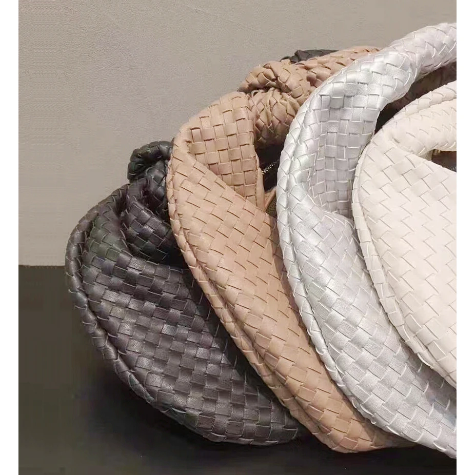 

8114# large size latest fashion pu leather woven hobo bag women shoulder bag handle with knot for ladies