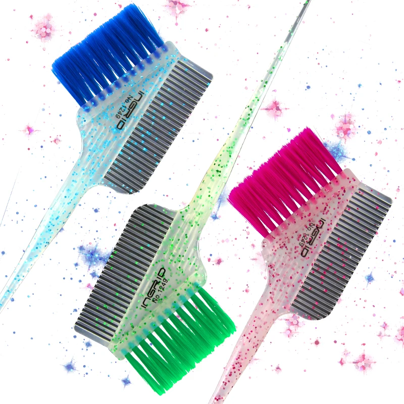 

Hair coloring brush set salon dyeing brush coloring hair brush, Pink,blue,green