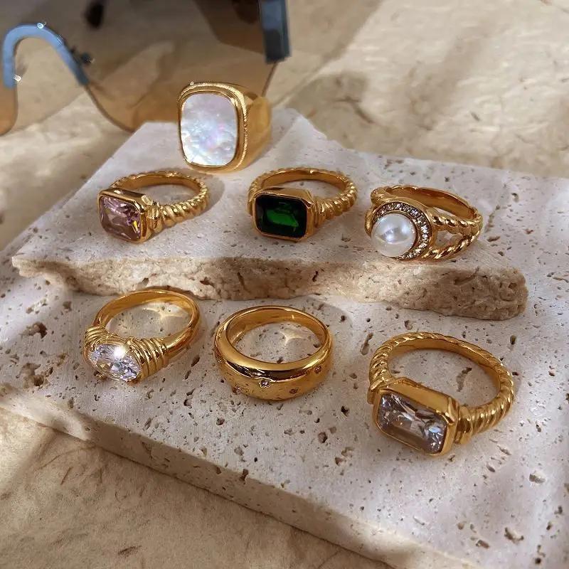

Pure Color Fashion boho rings With High Click, Picture