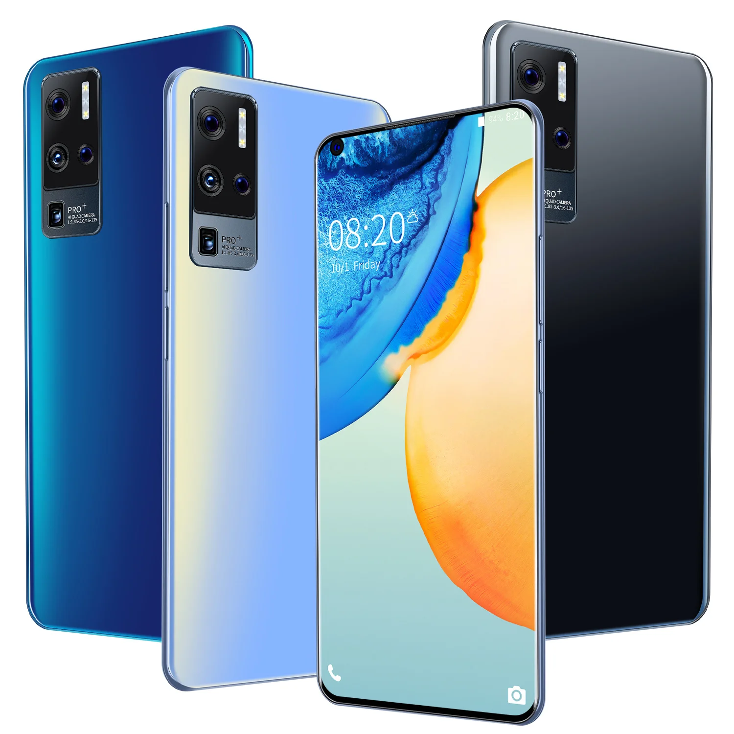 

X50 Pro+ 7 inch Smartphone 12GB+512GB Dual SIM Cell Phones Face Recognition Fingerprint Unlock Mobile Phone, Black/blue/lightblue