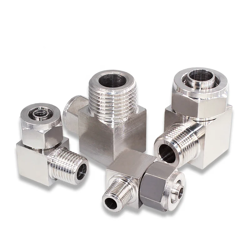 

PL series stainless steel nut locking right angle elbow joint pneumatic connector stainless pipe fittings