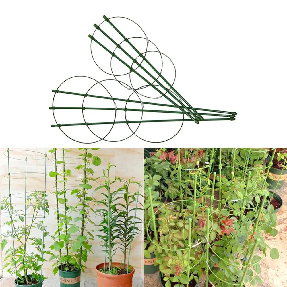 

Durable Creative Climbing Vine Rack 45cm/60cm Plastic Coated Iron Plant Support Frame Garden Balcony Plant Flower Trellis