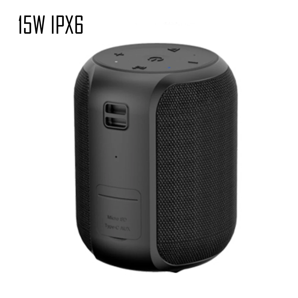 

T6 mini 15w 360-degree Surround Deep Bass IPX6 Waterproof hands free Tws Bluetooth Wireless professional audio speaker