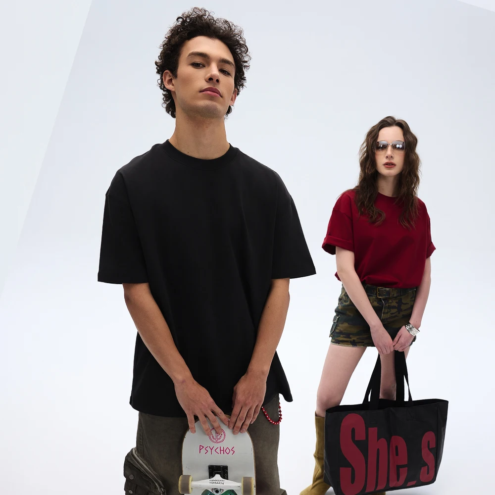 Oversized Organic Cotton Crew Neck T shirt