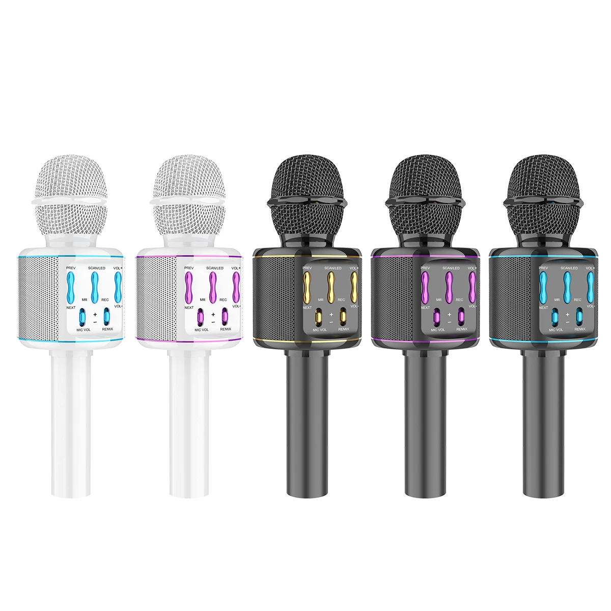 

Factory Outlet Wireless Condenser Magic Record Music Karaoke Microphone Mobile Phone Player Mic Built-in Mini Speaker Mike
