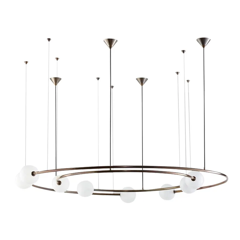 

Nordic post-modern creative glass living room chandelier art bedroom study designer model room asteroid chandelier