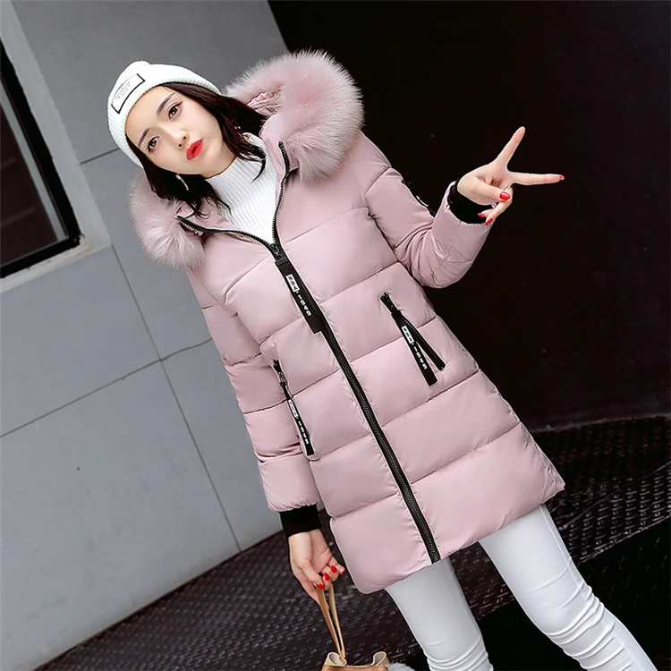 
women winter thicken warm coat female autumn hooded cotton fur plus size basic jacket outerwear 