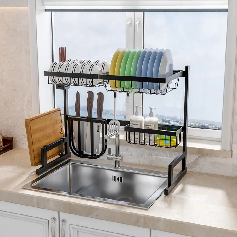 

2021 Hot selling metal stainless steel kitchen plate dish bowl drying rack