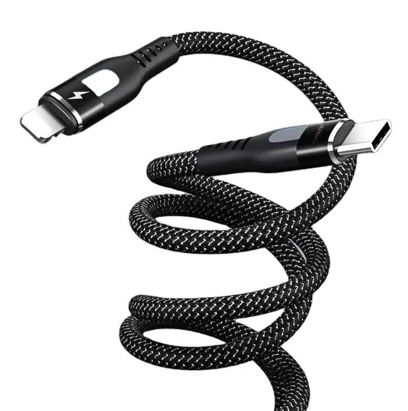 

Wholesale Phone Accessories 5A 100W 40W 20W Fast Charger Cord Type C Micro Quick USB Charging Cable, Black/grey