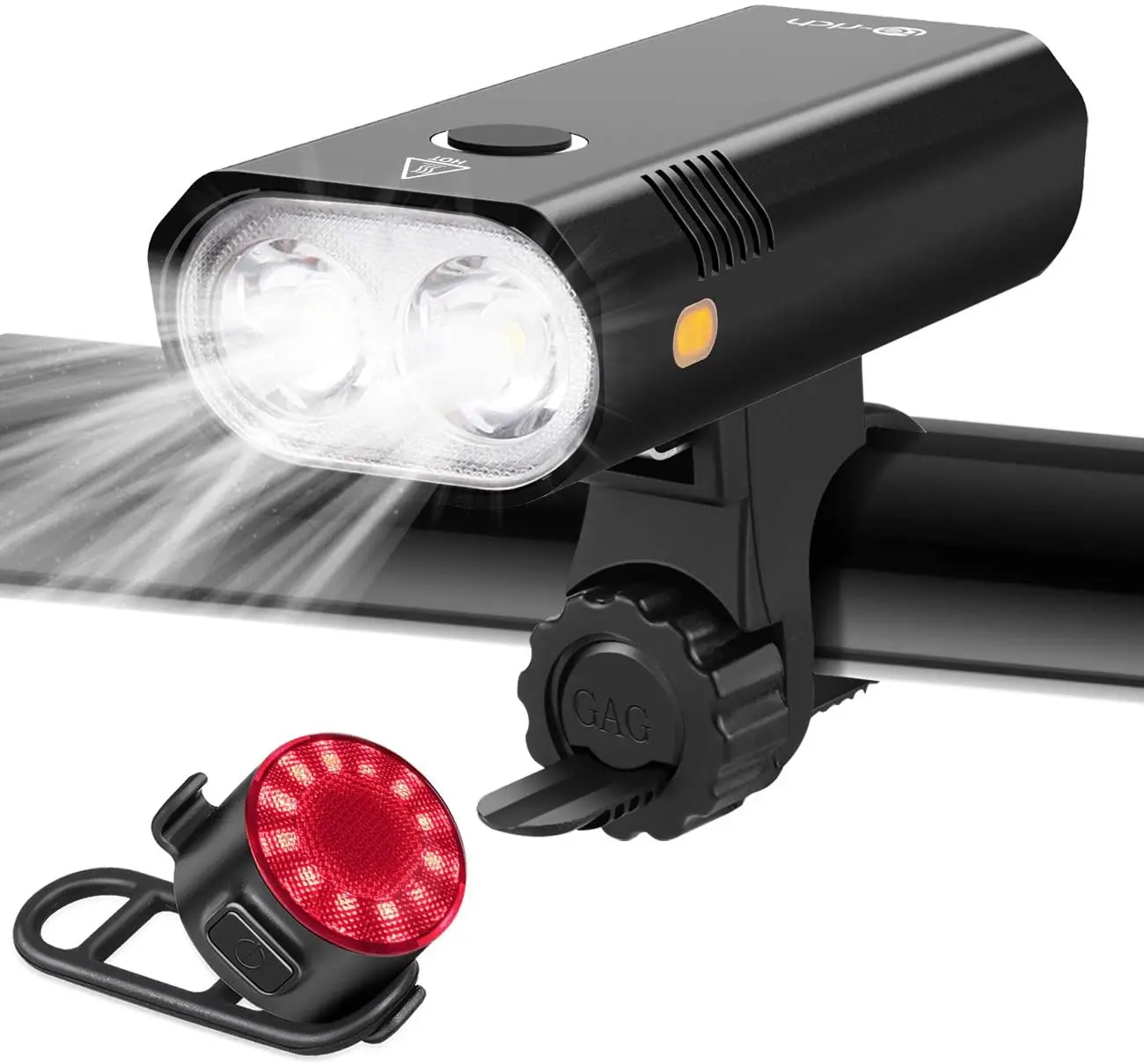 

Mountain bike accessories Bicycle lamp set led light for bikes Rechargeable super bright bicycle front and rear lights LED hea