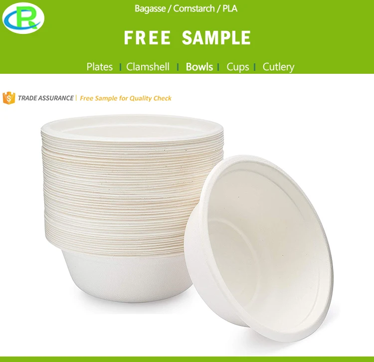 Fancy Design Compostable Biodegradable Disposable Bagasse Bowl