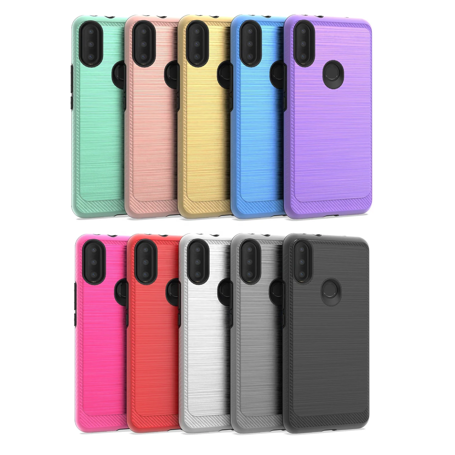 

Saiboro 2 in 1 phone Case Shockproof Hybrid Tpu Pc Phone Case for Alcatel 3v