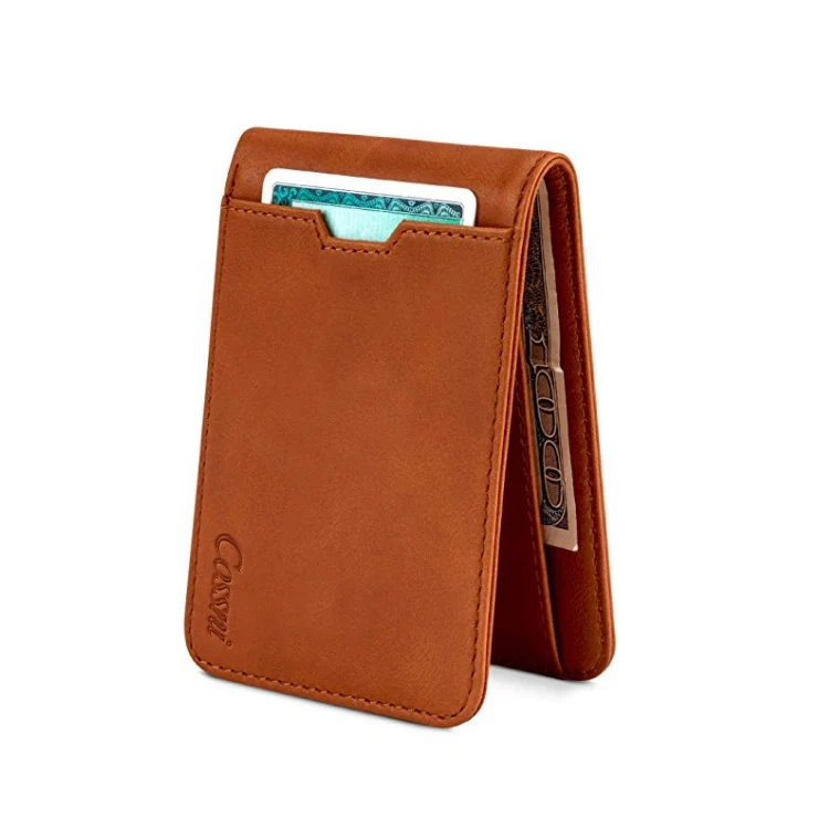 

European genuine crazy horse leather luxury men wallet rfid slim men wallets