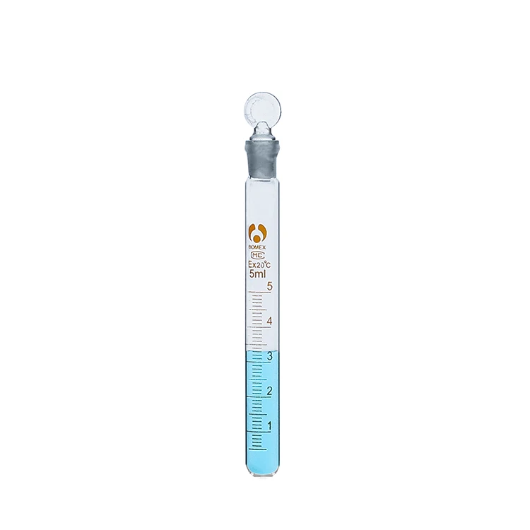 
well selling 15ml round bottom transparent quartz test tube with glass caps 
