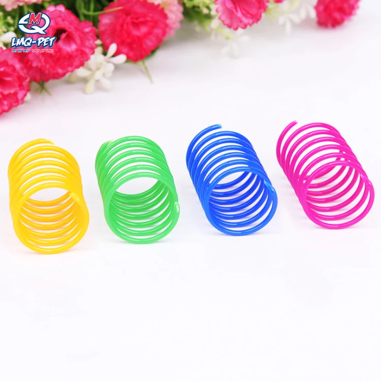 

Cat Spring Toys Playful Coils for Kittens Plastic toy Colorful Spirals cat spring toys for kitten, Picture