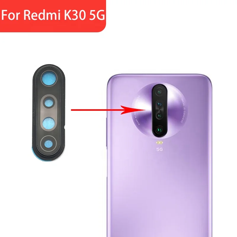 

Rear Camera Glass Lens Back Camera Cover with Frame Holder Replacement Part For Xiaomi Redmi K30 5G / Pocophone Poco X2