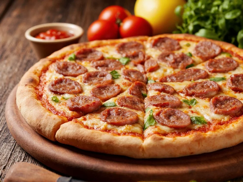 Italienische Sausage Crumbles auf verschiedenen Pizzaböden