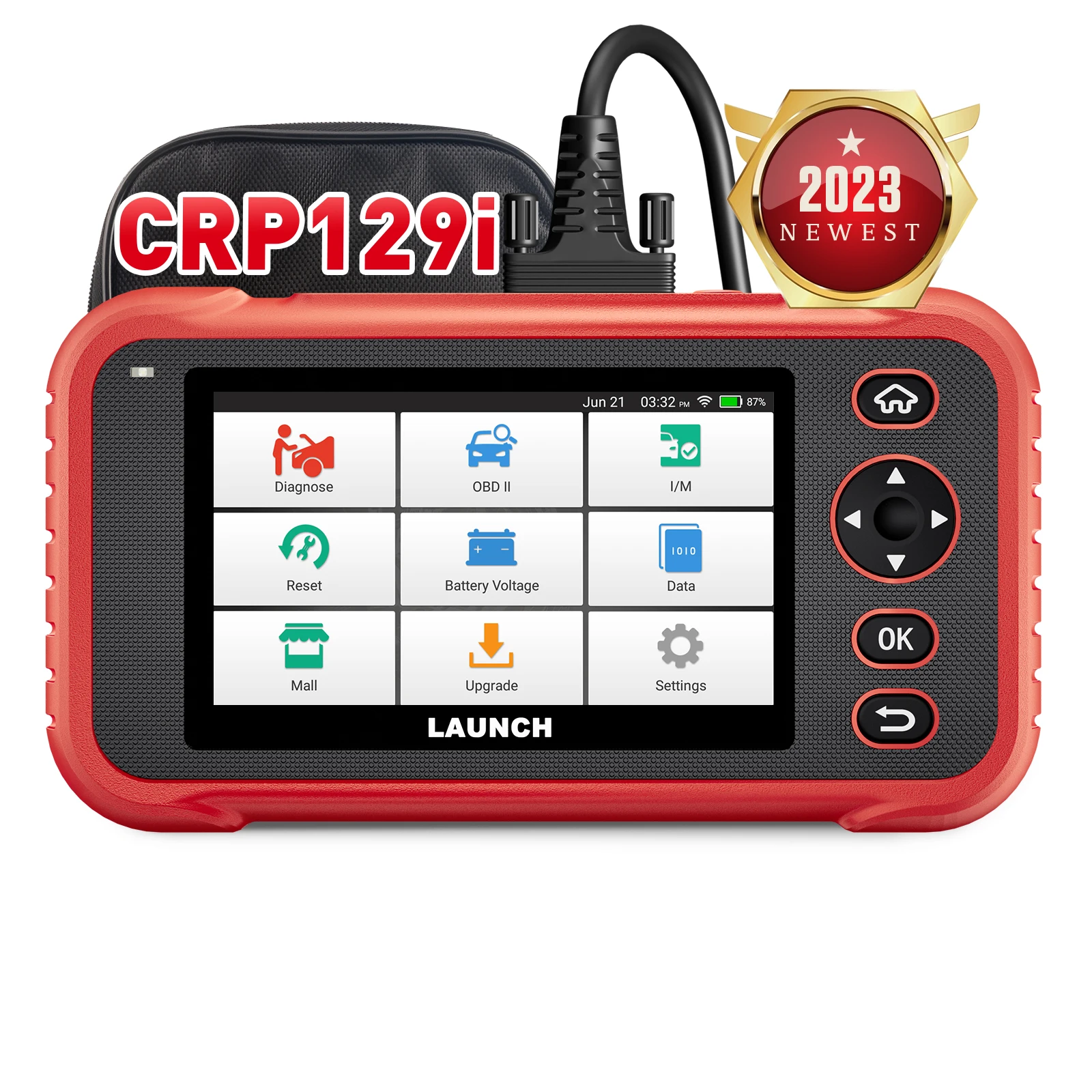 

Original Launch CRP 129i Car Diagnostic Machine Four System OBD2 Code Reader Auto Scanner with 8 Special Service Lifetime Free