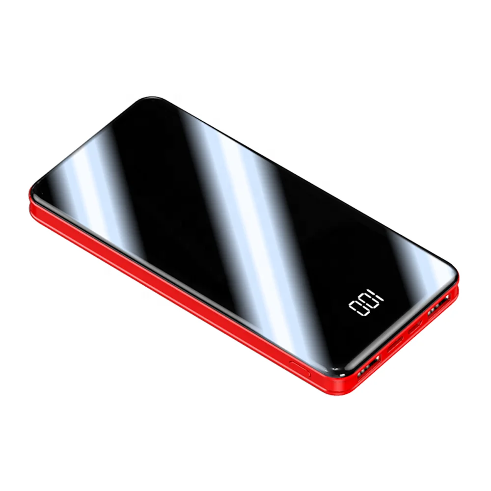 

Hot Sales New Arrival LED Large Screen Digital Display ROHS Certification 10000mAh Mirror Digital Power Bank