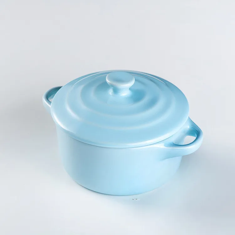 Simple design nordic style multi-color cutlery durable ceramic soup pot with lid and handle.jpg