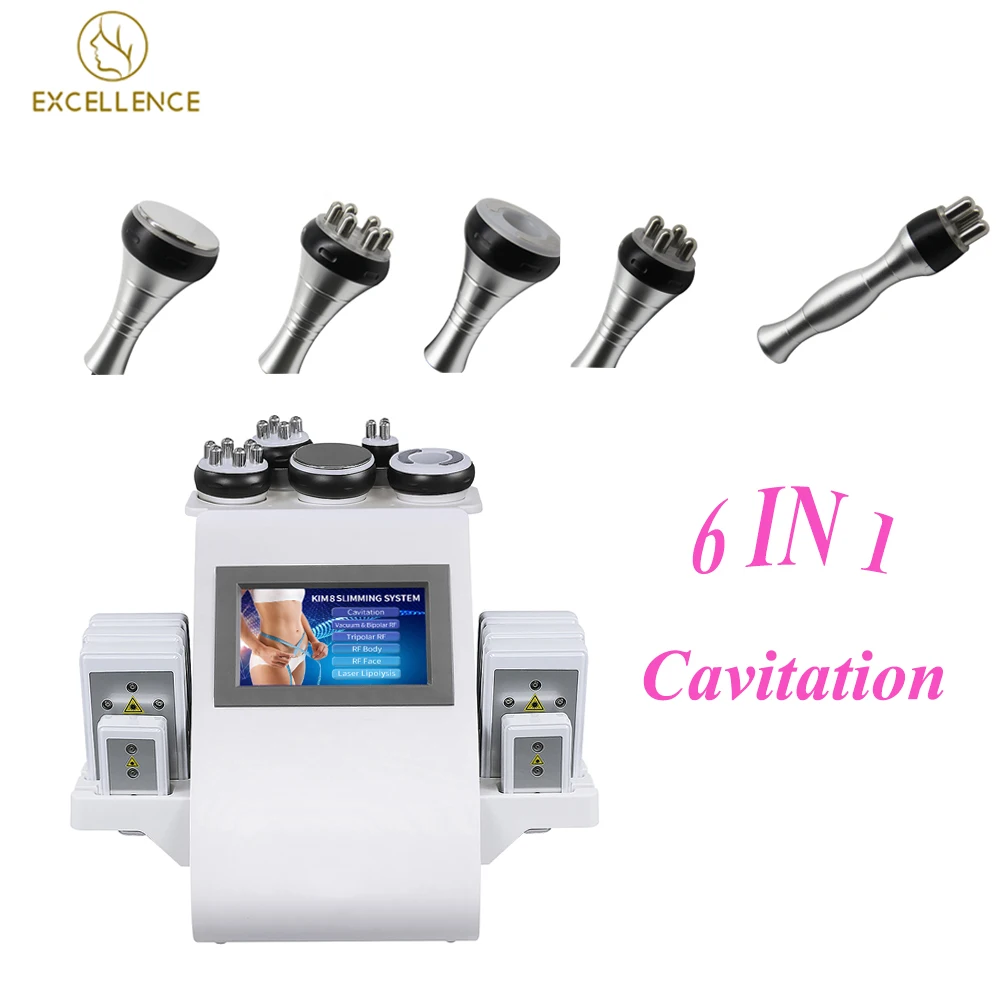 

6 Radio Frequency Lar Slimming Machine Multi RF Ultrasonic Cavitation 6in1 Cellulite Removal Vacuum Weight Loss Health
